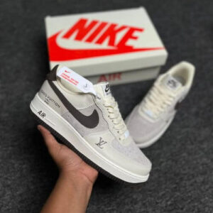 Air Force–Style Low Sneakers – Grey & White (Luxury-Inspired Design)